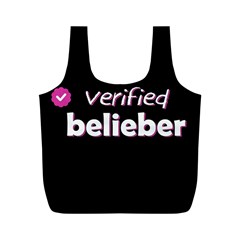 Verified Belieber Full Print Recycle Bags (m)  by Valentinaart