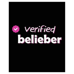 Verified Belieber Drawstring Bag (small) by Valentinaart