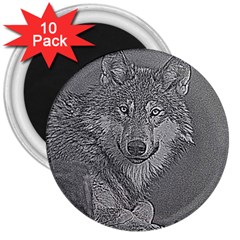 Wolf Forest Animals 3  Magnets (10 Pack)  by BangZart