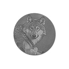 Wolf Forest Animals Magnet 3  (round) by BangZart