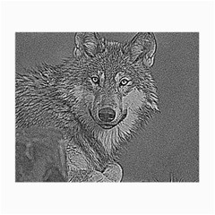 Wolf Forest Animals Small Glasses Cloth (2-side) by BangZart