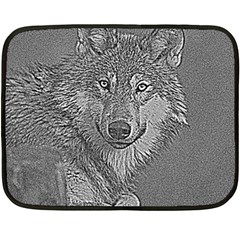 Wolf Forest Animals Double Sided Fleece Blanket (mini)  by BangZart