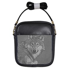 Wolf Forest Animals Girls Sling Bags by BangZart