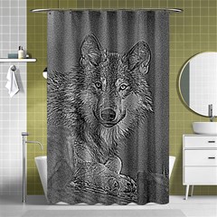 Wolf Forest Animals Shower Curtain 48  X 72  (small)  by BangZart