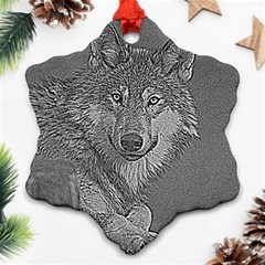 Wolf Forest Animals Ornament (snowflake) by BangZart