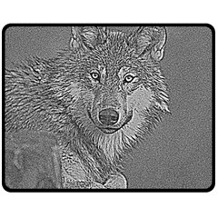 Wolf Forest Animals Double Sided Fleece Blanket (medium)  by BangZart