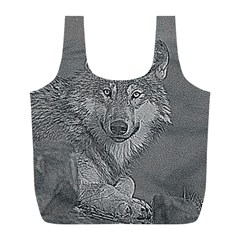 Wolf Forest Animals Full Print Recycle Bags (l)  by BangZart