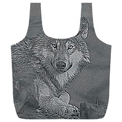 Wolf Forest Animals Full Print Recycle Bags (l)  by BangZart