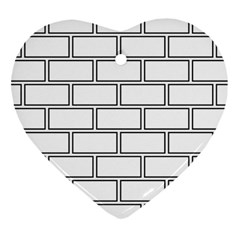 Wall Pattern Rectangle Brick Ornament (heart) by BangZart