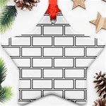 Wall Pattern Rectangle Brick Ornament (Star) Front