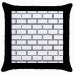 Wall Pattern Rectangle Brick Throw Pillow Case (Black) Front