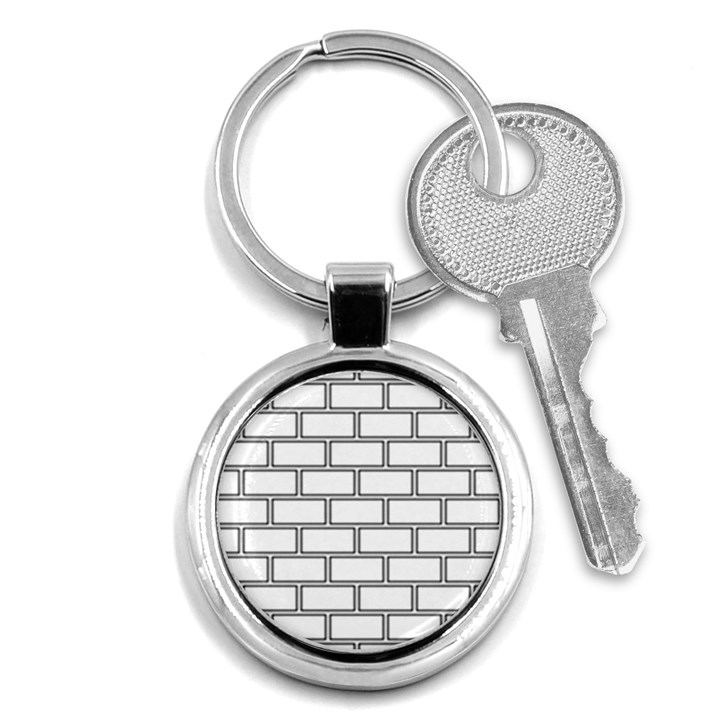 Wall Pattern Rectangle Brick Key Chains (Round) 