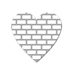 Wall Pattern Rectangle Brick Heart Magnet