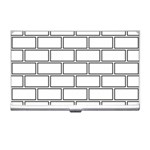 Wall Pattern Rectangle Brick Business Card Holders Front