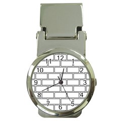 Wall Pattern Rectangle Brick Money Clip Watches