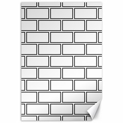 Wall Pattern Rectangle Brick Canvas 12  x 18  