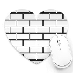 Wall Pattern Rectangle Brick Heart Mousepads