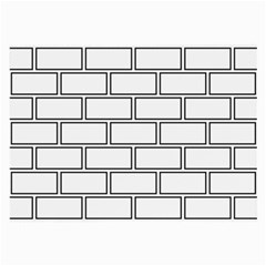 Wall Pattern Rectangle Brick Large Glasses Cloth (2-side) by BangZart