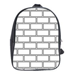 Wall Pattern Rectangle Brick School Bag (large) by BangZart