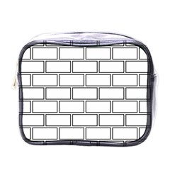 Wall Pattern Rectangle Brick Mini Toiletries Bags