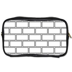 Wall Pattern Rectangle Brick Toiletries Bags by BangZart