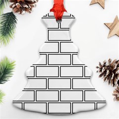 Wall Pattern Rectangle Brick Ornament (Christmas Tree) 