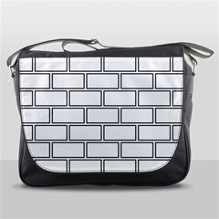 Wall Pattern Rectangle Brick Messenger Bags by BangZart