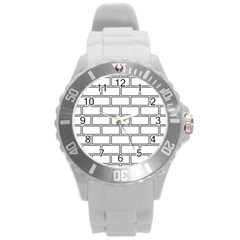 Wall Pattern Rectangle Brick Round Plastic Sport Watch (l) by BangZart