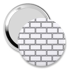 Wall Pattern Rectangle Brick 3  Handbag Mirrors by BangZart