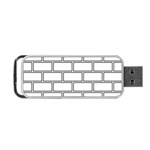 Wall Pattern Rectangle Brick Portable USB Flash (One Side) Front