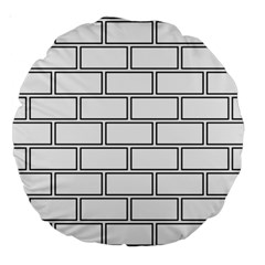 Wall Pattern Rectangle Brick Large 18  Premium Round Cushions by BangZart