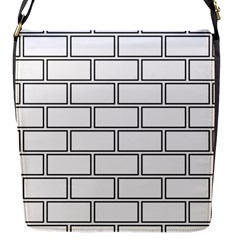 Wall Pattern Rectangle Brick Flap Messenger Bag (S)