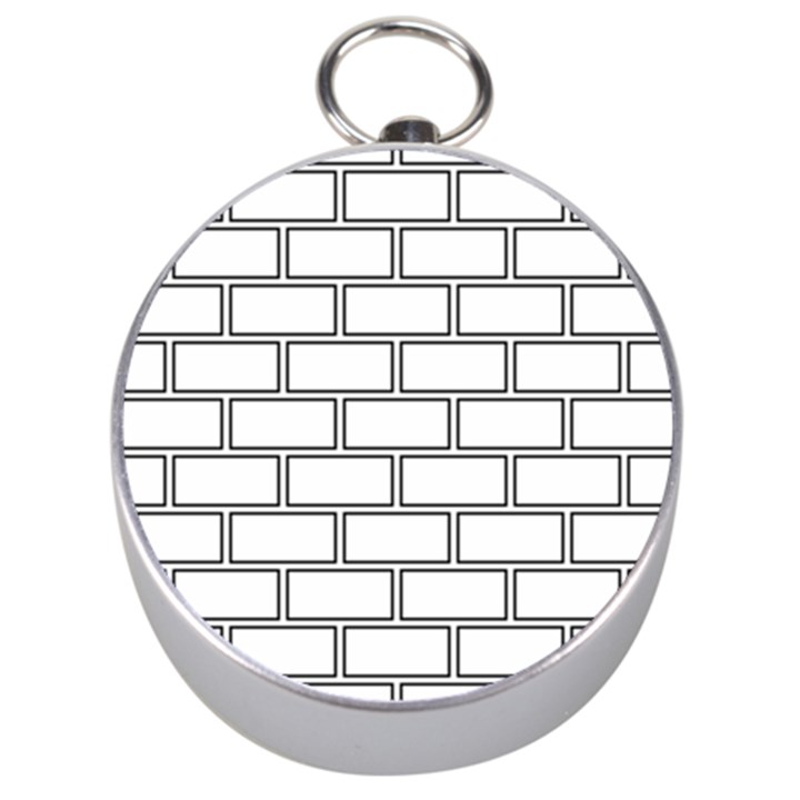 Wall Pattern Rectangle Brick Silver Compasses