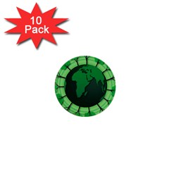 Earth Forest Forestry Lush Green 1  Mini Buttons (10 Pack)  by BangZart