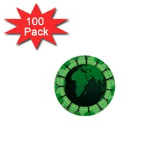 Earth Forest Forestry Lush Green 1  Mini Buttons (100 Pack)  by BangZart