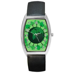 Earth Forest Forestry Lush Green Barrel Style Metal Watch by BangZart