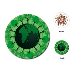 Earth Forest Forestry Lush Green Playing Cards (round)  by BangZart