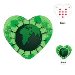 Earth Forest Forestry Lush Green Playing Cards (heart)  by BangZart