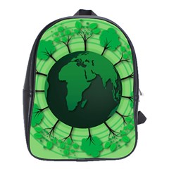 Earth Forest Forestry Lush Green School Bag (large) by BangZart