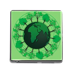 Earth Forest Forestry Lush Green Memory Card Reader (square) by BangZart