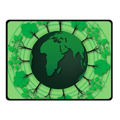 Earth Forest Forestry Lush Green Double Sided Fleece Blanket (small)  by BangZart