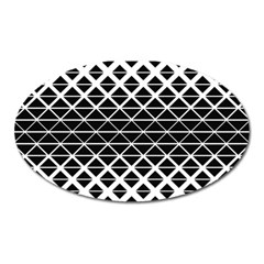 Triangle Pattern Background Oval Magnet by BangZart