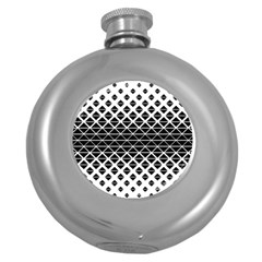 Triangle Pattern Background Round Hip Flask (5 Oz) by BangZart