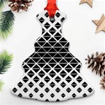 Triangle Pattern Background Christmas Tree Ornament (Two Sides) Front