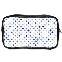 Star Curved Background Blue Toiletries Bags by BangZart