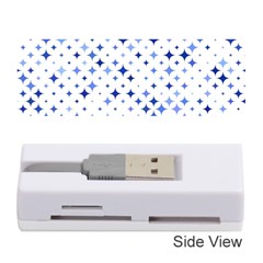 Star Curved Background Blue Memory Card Reader (stick)  by BangZart