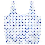 Star Curved Background Blue Full Print Recycle Bags (L)  Front