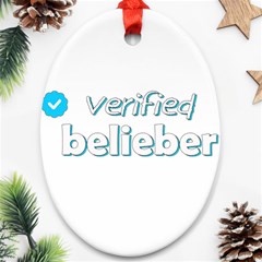 Verified Belieber Ornament (oval) by Valentinaart