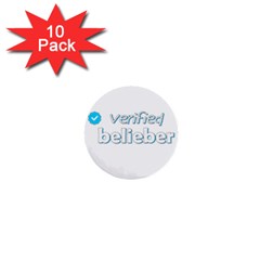 Verified Belieber 1  Mini Buttons (10 Pack)  by Valentinaart