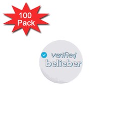 Verified Belieber 1  Mini Buttons (100 Pack)  by Valentinaart